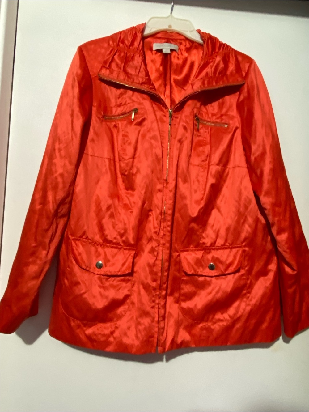 Laura Ashley Shiny Satiny Orange Jacket